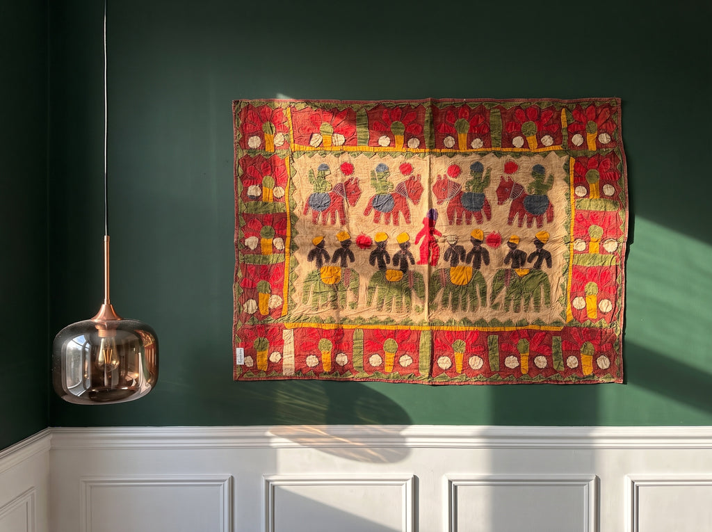 Twinflower Appliqué Pure Cotton Wall Hanging