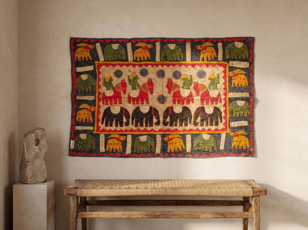 Bunchberry Appliqué Pure Cotton Wall Hanging