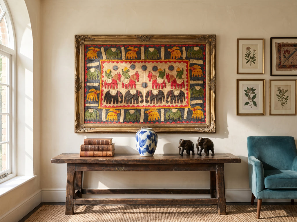 Bunchberry Appliqué Pure Cotton Wall Hanging