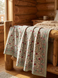Maple Haze Handmade Kantha Queen Bedsheet