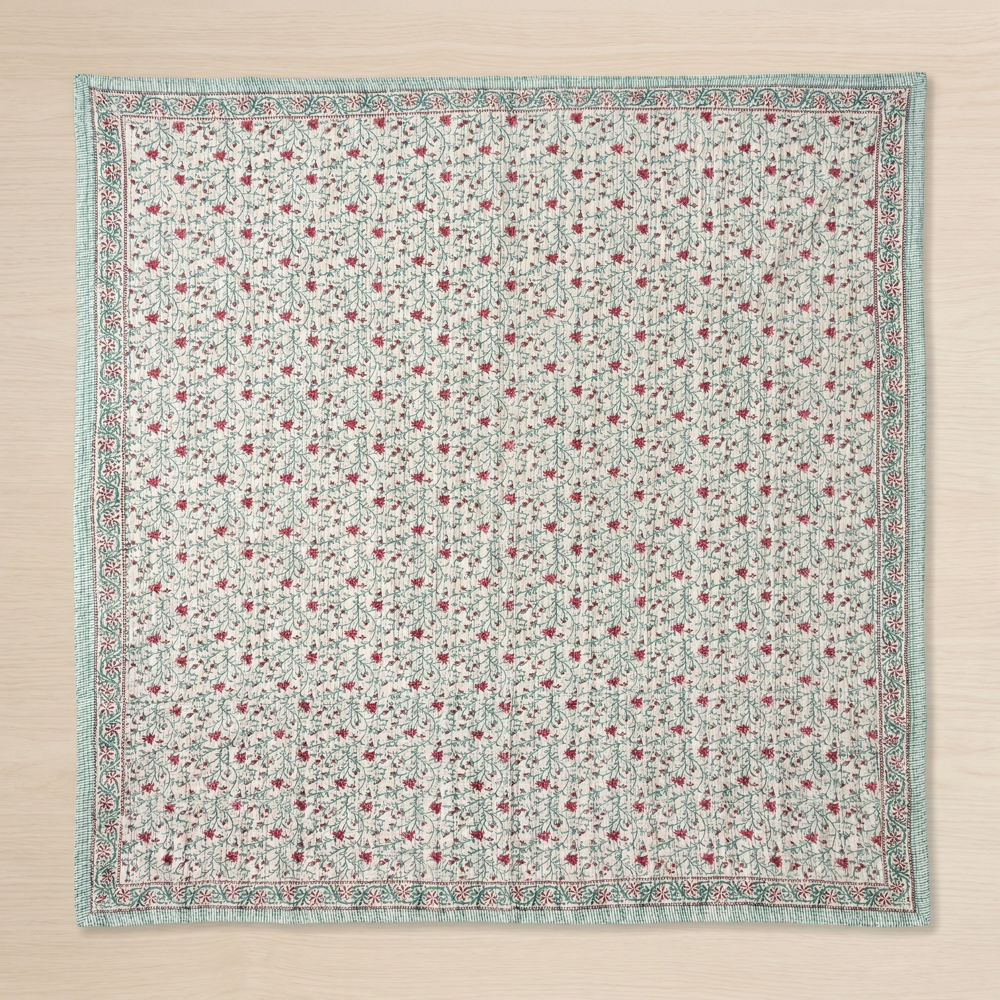 Maple Haze Handmade Kantha Queen Bedsheet