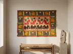 Wild Bergamot Appliqué Pure Cotton Wall Hanging