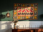 Wild Bergamot Appliqué Pure Cotton Wall Hanging