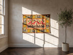 Wild Bergamot Appliqué Pure Cotton Wall Hanging