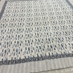 Serene Indigo Handmade Kantha Bedsheet