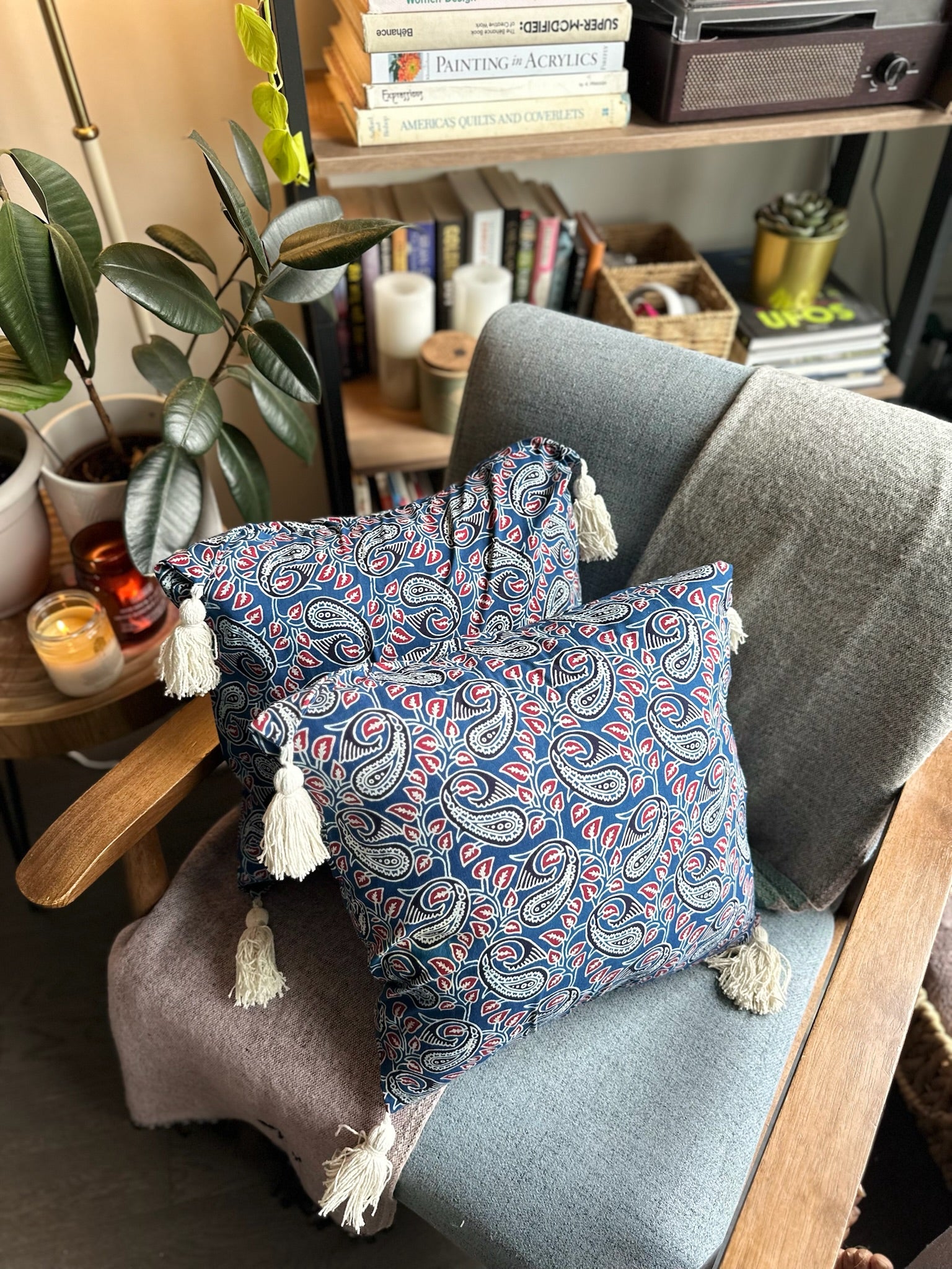Indigo Mandala Cushion Cover