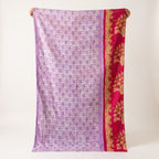 Jeté de kantha en coton vintage Serene Mist