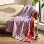 Jeté de kantha en coton vintage Serene Mist