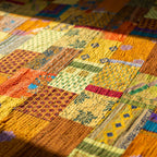 Crimson Mist Handmade Patola Kantha Queen Bedspread