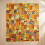 Crimson Mist Handmade Patola Kantha Queen Bedspread