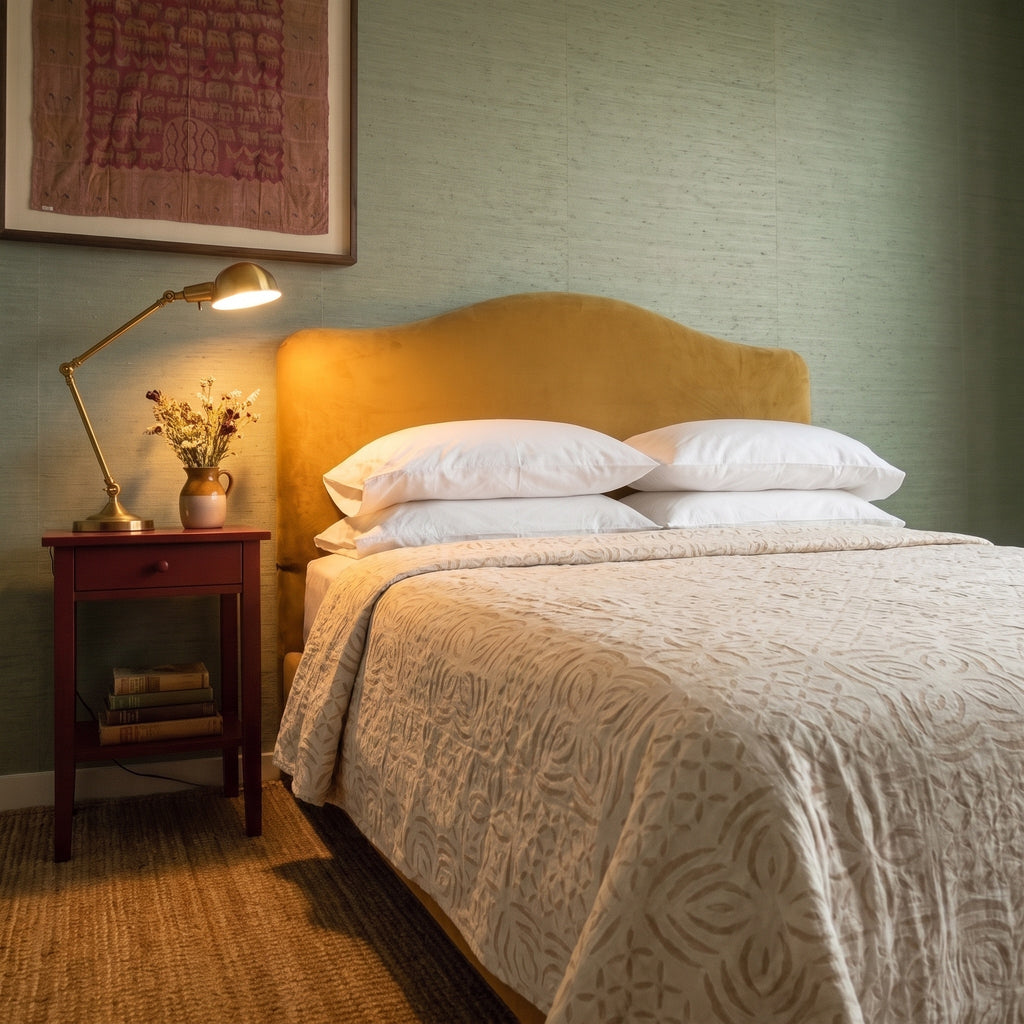 Willow Maple Handmade Cutwork Queen Bedspread