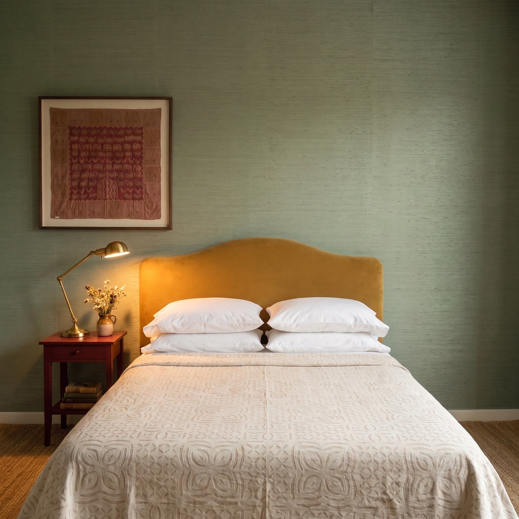 Willow Maple Handmade Cutwork Queen Bedspread