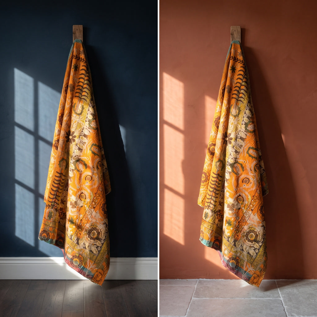 Amber Maple Luxury Vintage Suzani Kantha Throw