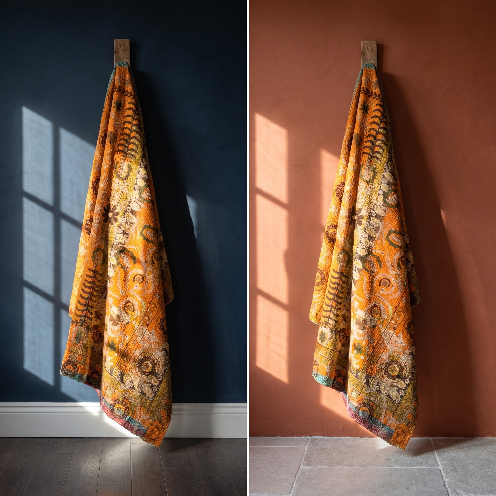 Amber Maple Luxury Vintage Suzani Kantha Throw
