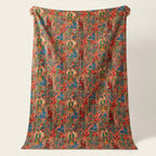 Forest Fern Cotton Reversible Kantha Throw