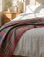 Sky Mist Handmade Vintage Bagru Block Print Throw