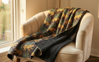 The Shadowlands Cotton Hand-Made Kantha Throw Blanket