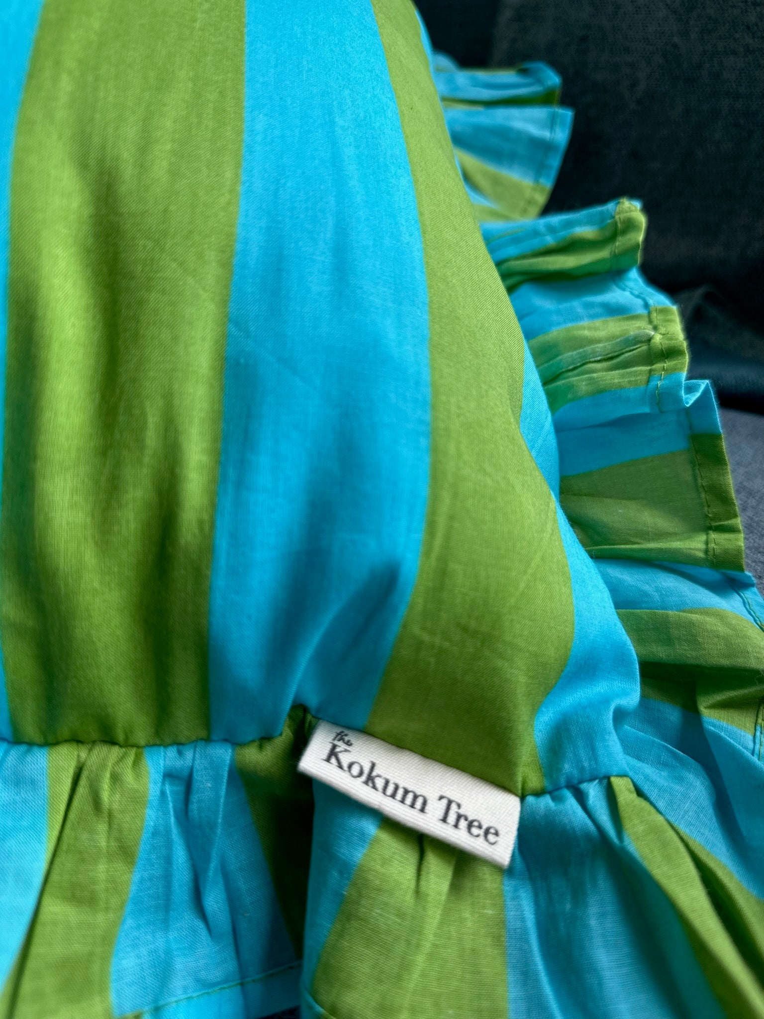 Blue and Green Sand Cushion Cover