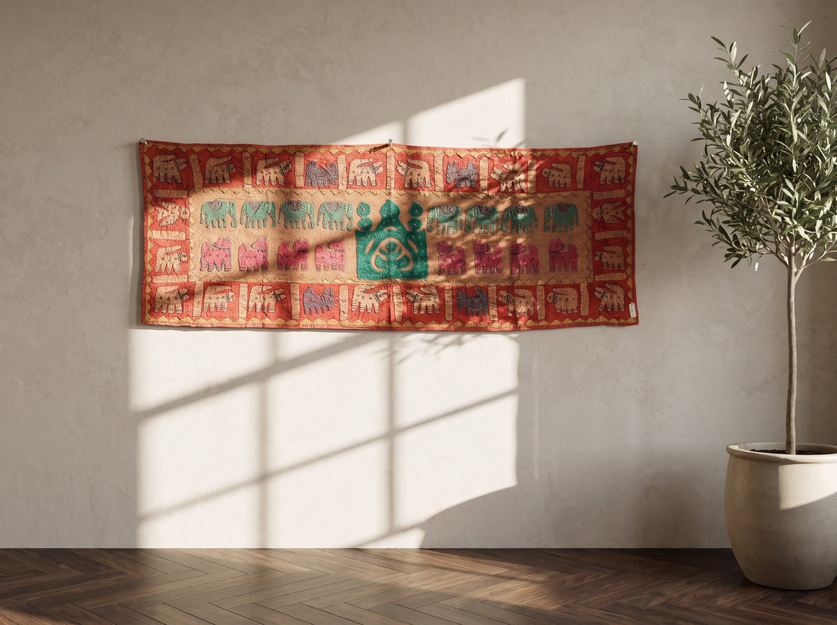 Bracken Fern Appliqué Pure Cotton Wall Hanging