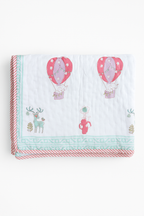 Floaty Dreams - 100% cotton Hand Made Artisnal Baby Quilt