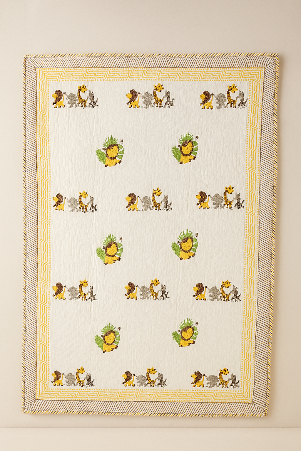 Cuddle Parade - 100% cotton Hand Made Artisnal Baby Quilt
