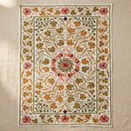 Twilight Grace Hand-Embroidered Cotton Throw