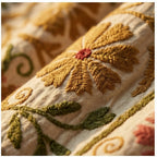 Twilight Grace Hand-Embroidered Cotton Throw