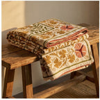 Twilight Grace Hand-Embroidered Cotton Throw
