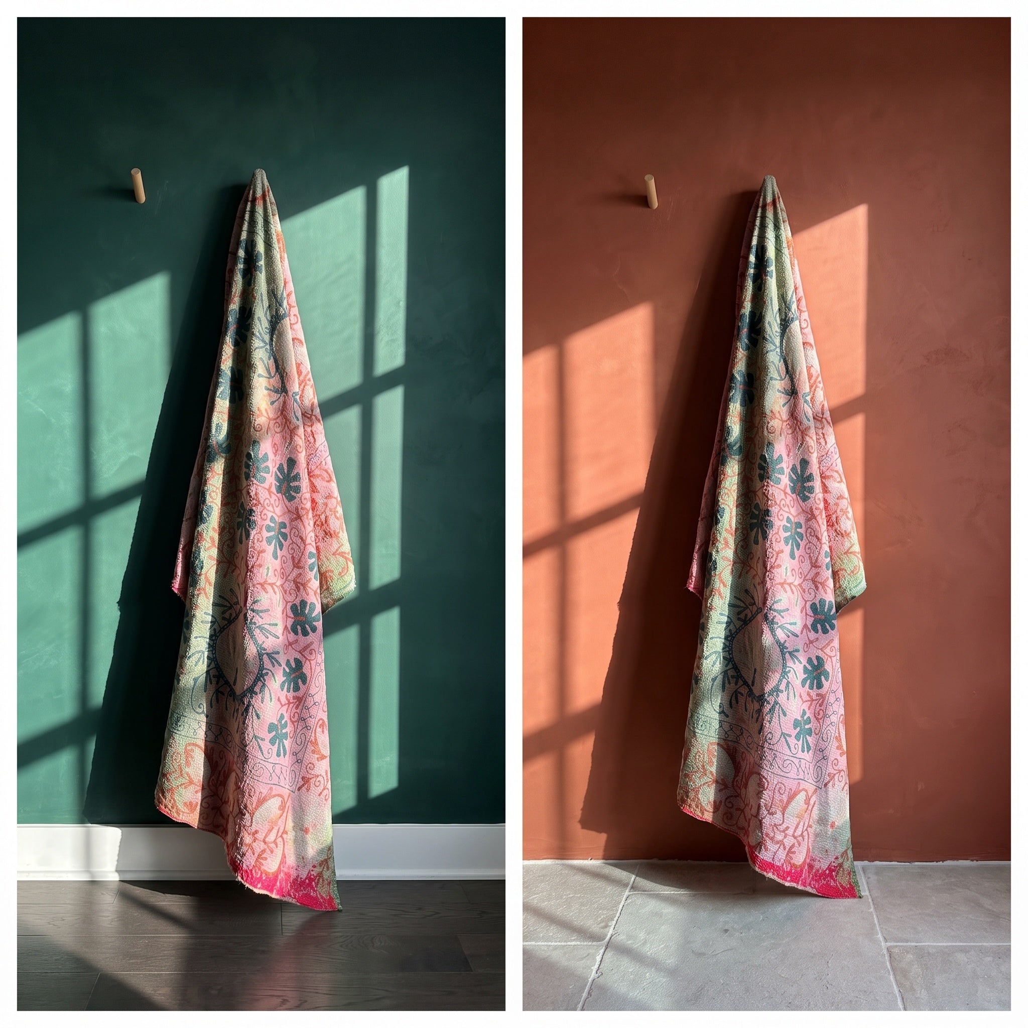 Sky Dew Luxury Vintage Suzani Kantha Throw