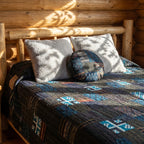 Saffron Amber Handmade Patola Kantha King Bedspread