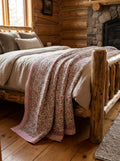 Whisper Terracotta Handmade Kantha Queen Bedsheet