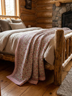 Whisper Terracotta Handmade Kantha Queen Bedsheet