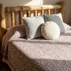 Whisper Terracotta Handmade Kantha Queen Bedsheet