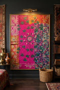 Indigo Bloom Luxury Vintage Suzani Kantha Throw