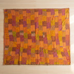 Bloom Indigo Handmade Patola Kantha King Bedspread