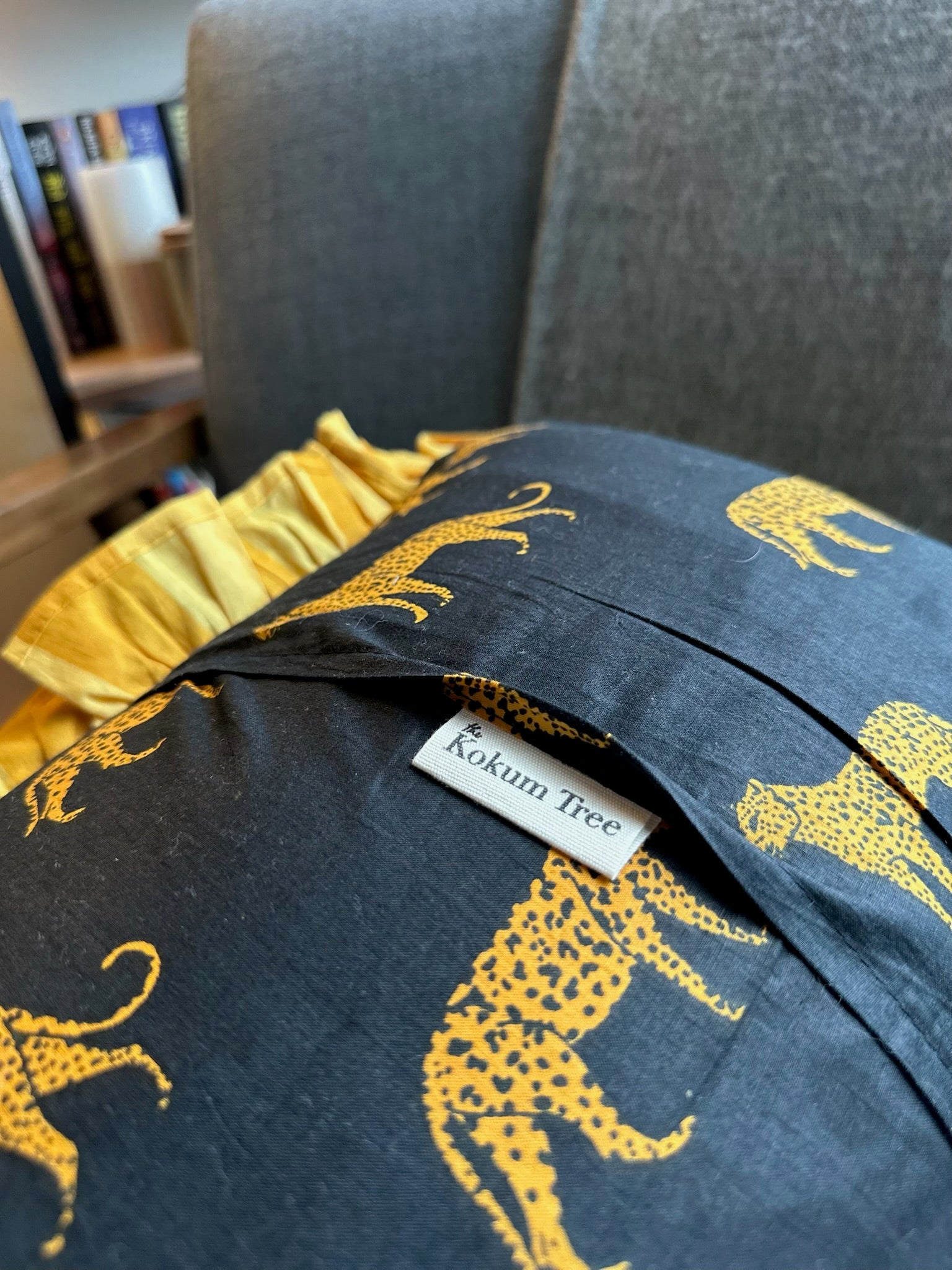 Black Leopard Cushion Cover
