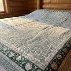Oasis Terracotta Handmade Kantha Queen Bedsheet