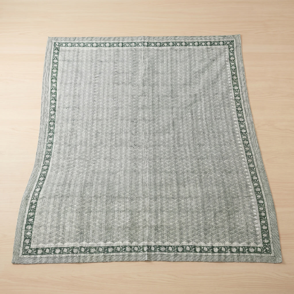 Oasis Terracotta Handmade Kantha Queen Bedsheet