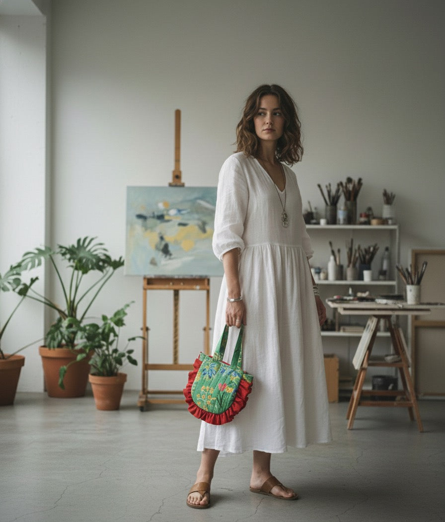 Wildberry RuffleTote Bag (Small)