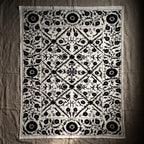 Tangled Thistle Hand-Embroidered Cotton Suzani Throw