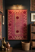 Terracotta Bloom Luxury Vintage Suzani Kantha Throw