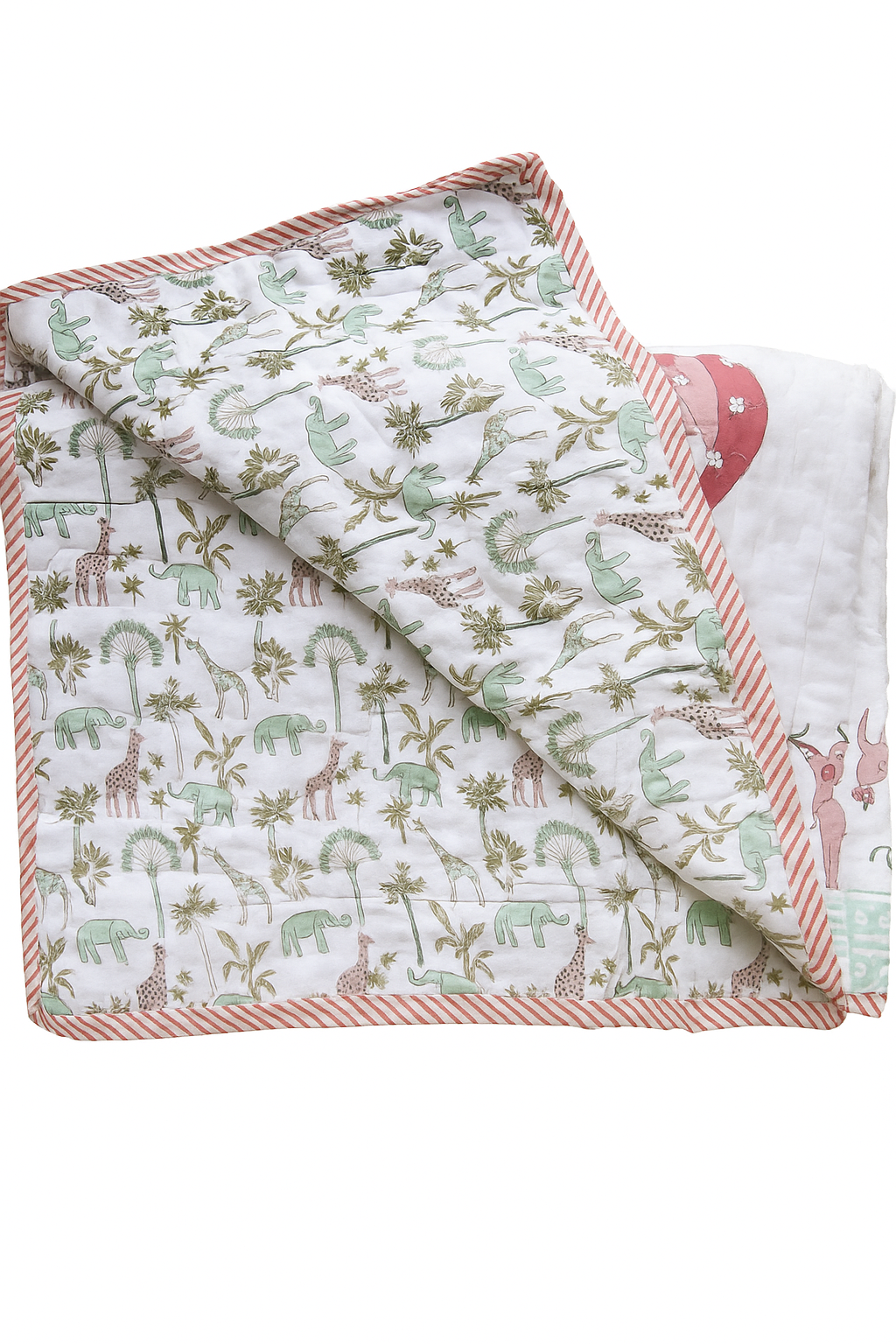 Floaty Dreams - 100% cotton Hand Made Artisnal Baby Quilt