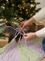 Crimson & Sage Botanical Christmas Tree Skirt