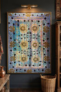 Sky Dawn Luxury Vintage Suzani Kantha Throw
