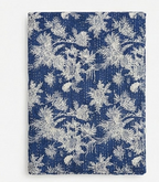 Indigo Wild Orchid Cotton Hand-Made Kantha Throw Blanket