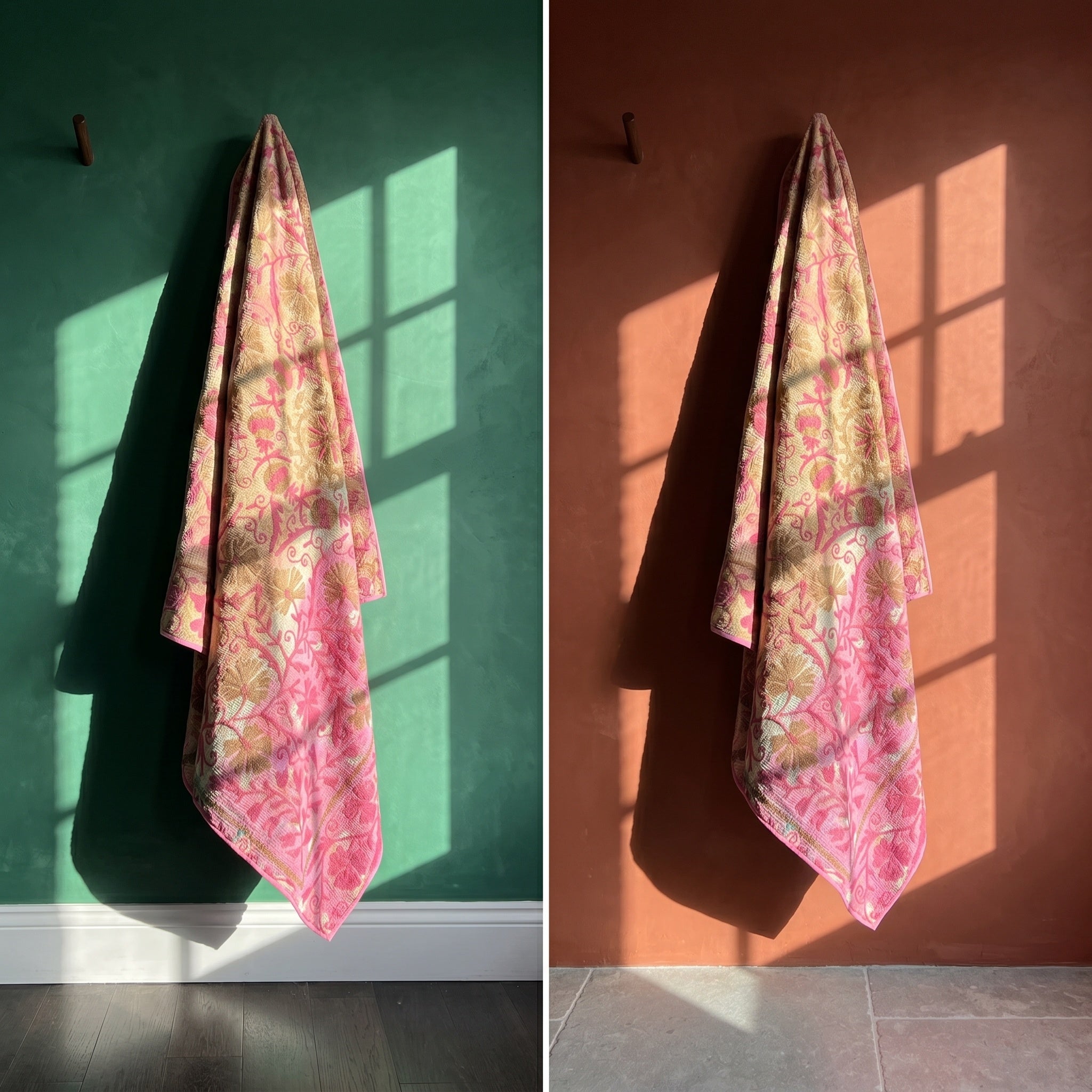 Sky Mist Luxury Vintage Suzani Kantha Throw