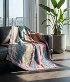 Desert Indigo Handmade Vintage Bagru Throw