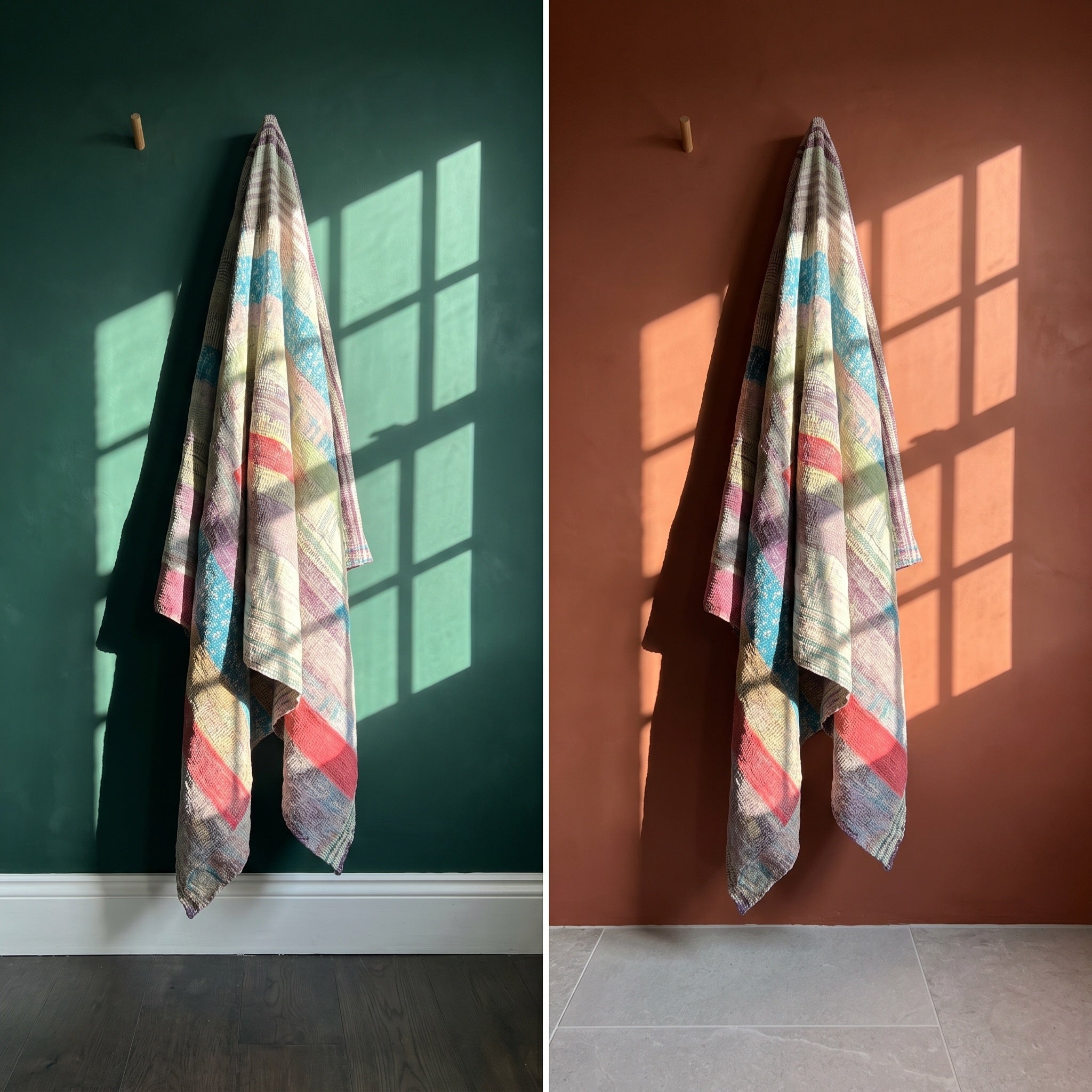 Desert Indigo Handmade Vintage Bagru Throw