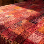 Crimson Tide Handmade Patola Kantha Bedspread