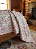 Mounting Moss Handmade Kantha Queen Bedspread